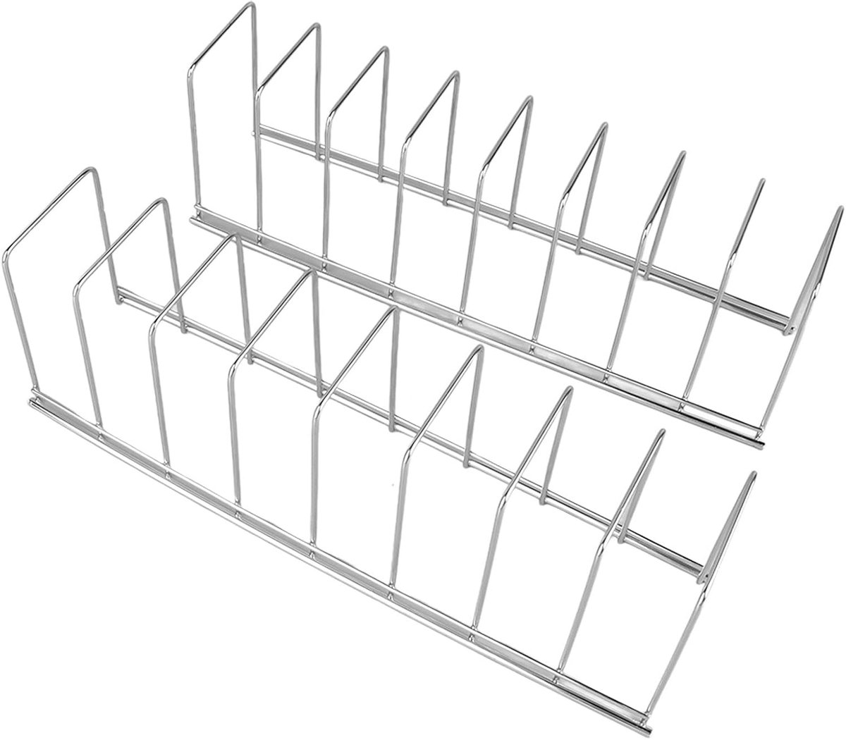 Afwasrek Potdeksel Organizer - RVS - Waterafvoer - Houdt borden en pannen droog - ShopVlot