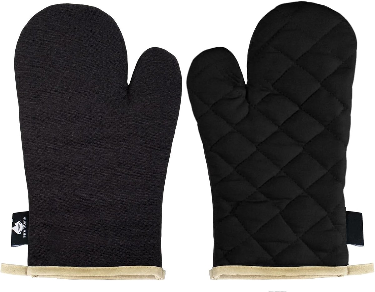 Ovenschorten zwart 17 x 29 cm - hittebestendig tot 482 °F - ideaal voor veilig hanteren van hete pannen - ShopVlot