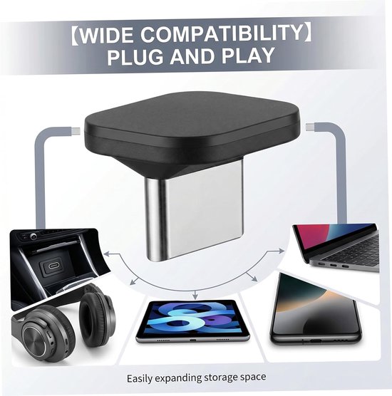 Mini USB-C Flash Drive - Snelle Externe Opslag - Data Overzetten - Ultracompact IPX7 Waterdicht - 32 GB - Zwart van MINI — afbeelding 4
