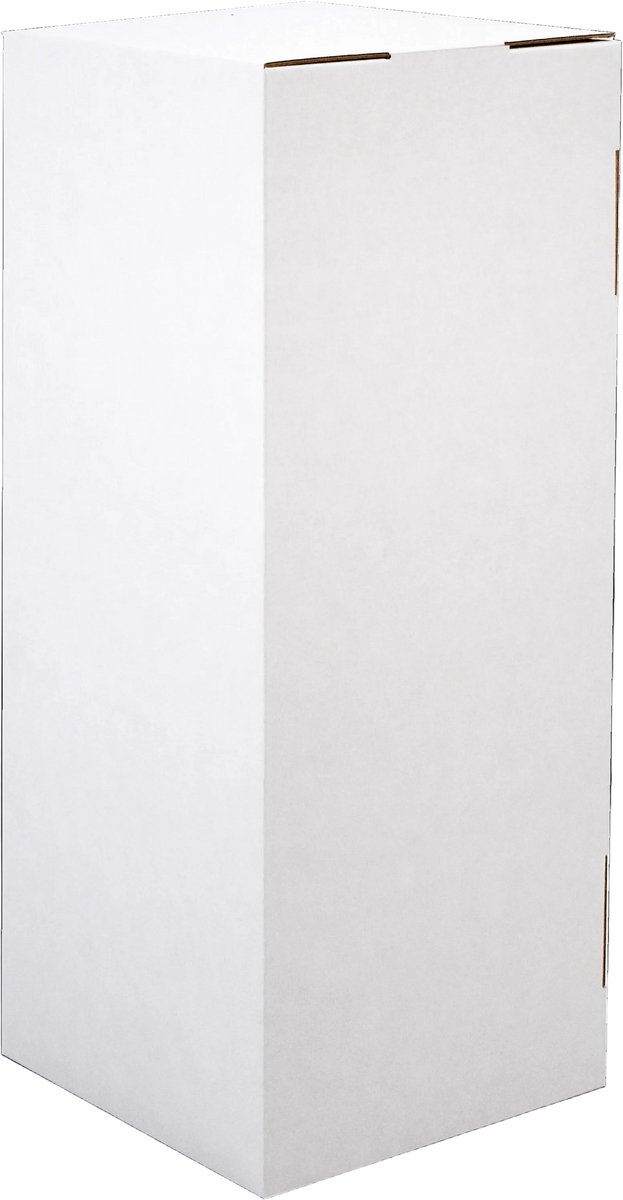 Kartonnen witte sokkel - 60 cm / Nee zonder verstevigingskruis (kan tot 15 kg dragen) - Opvouwbaar en bedrukbaar - Kartent