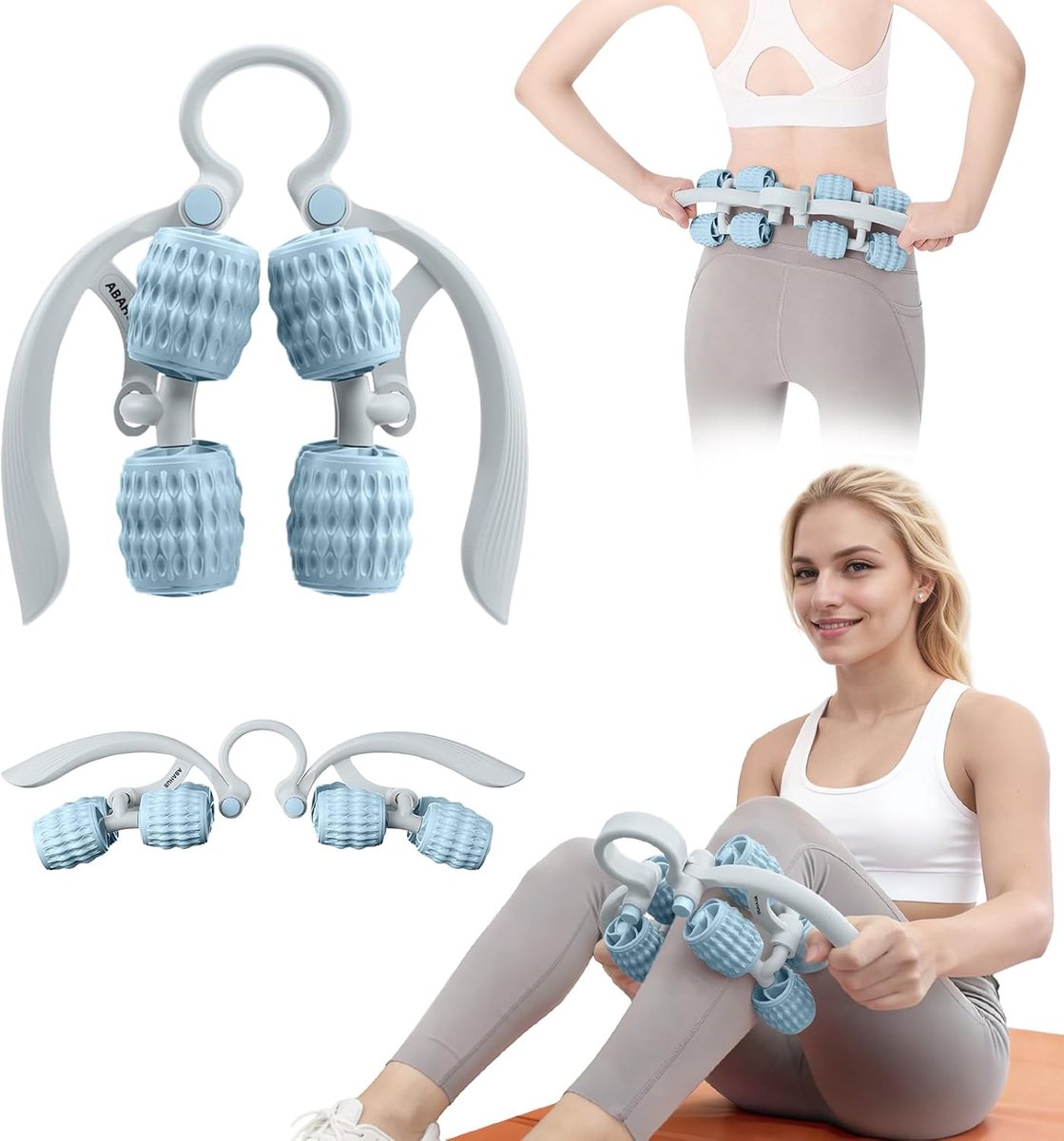 Massage Roller - 2-in-1 Deep Fascia Massager - Voor Arm, Dijen, Rug en Schouders - Verlicht Spierpijn - ShopVlot