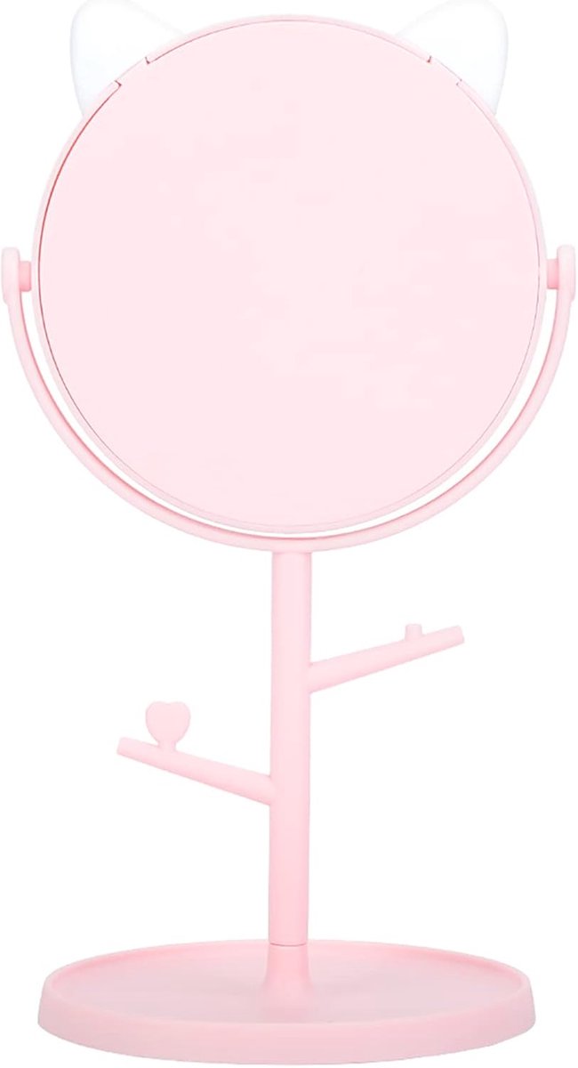 Make-up spiegel met draaifunctie - elegante tafeldecoratie - opbergbak voor sieraden - ideaal voor vrouwen en meisjes - ShopVlot