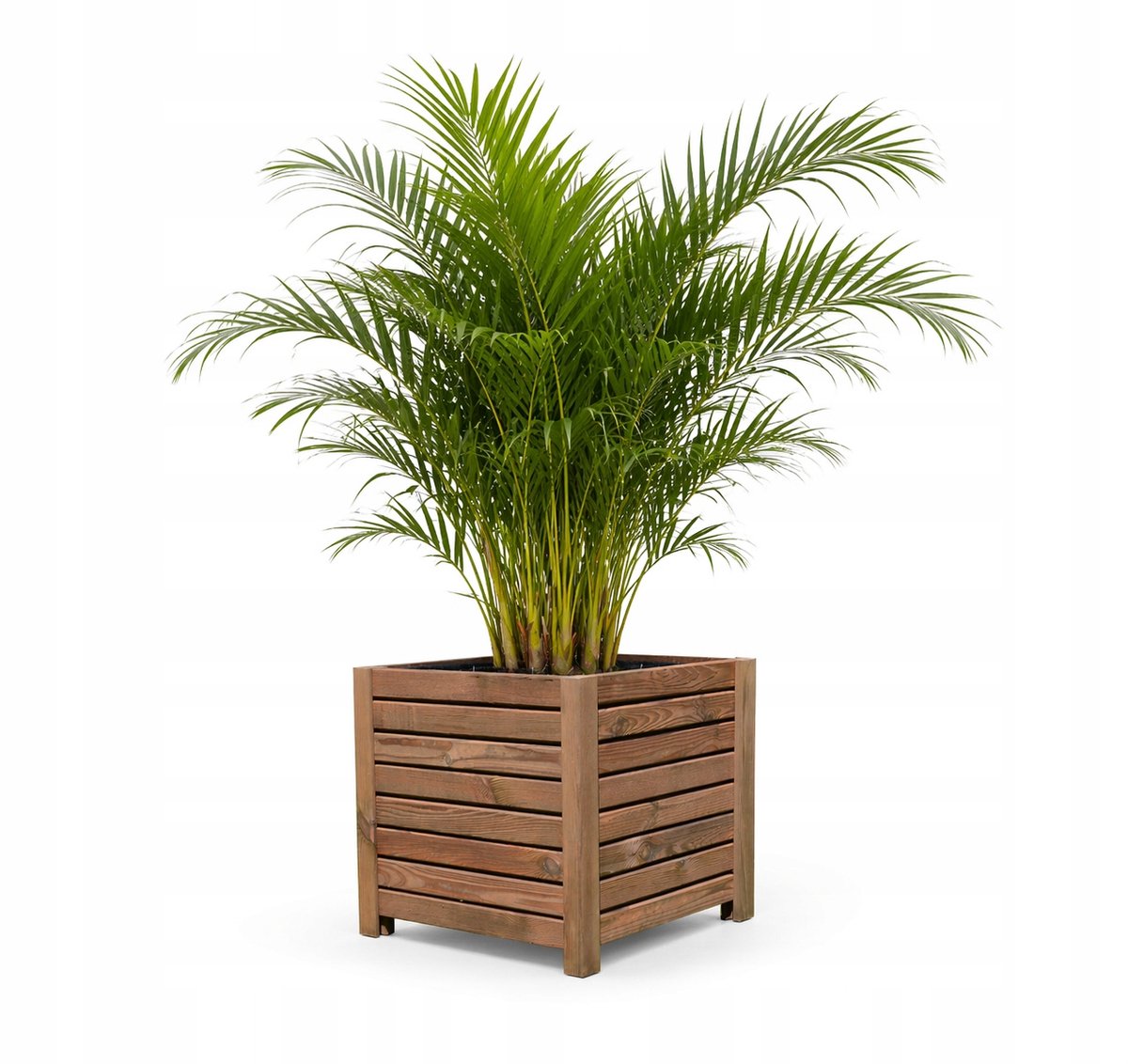 XXL Houten Bloembak 44x44x40cm - Donkerbruin, Weerbestendig