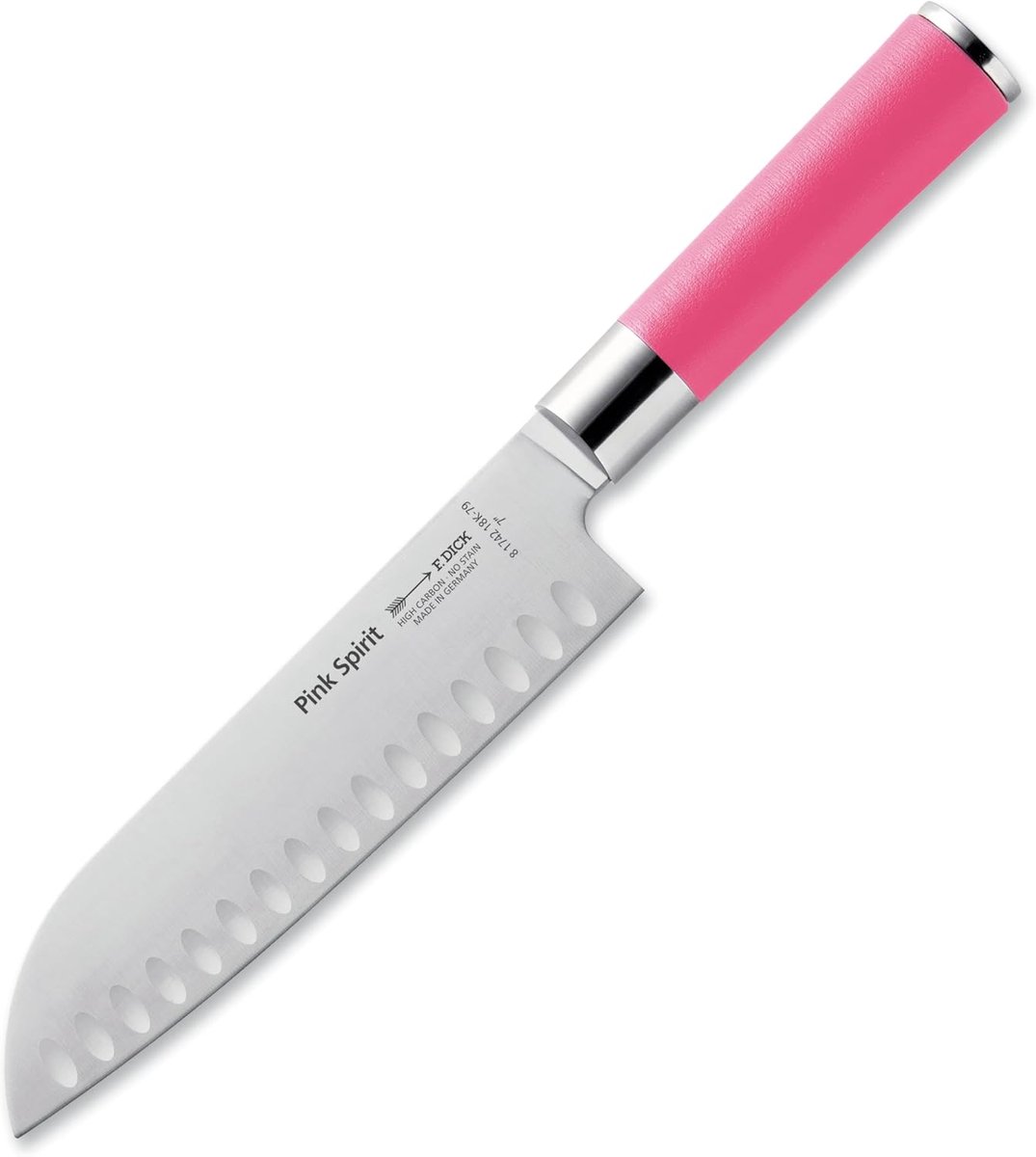 Santoku mes 18 cm - hooggelegeerd roestvrij staal - luchtkussens voor minder plakken - ideaal voor precisiesneden - ShopVlot