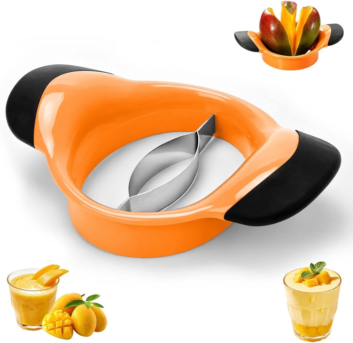 Mangosnijder met ergonomische handgreep - eenvoudig ontpitten - snel en schoon snijden - SnelShoppen