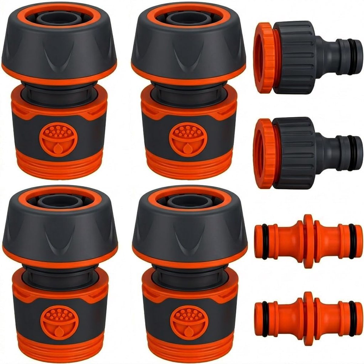 Slangkoppelingen 3/4 inch - 8 stuks tuinslangverbinders - duurzaam materiaal - ideaal voor tuinirrigatie - SnelShoppen