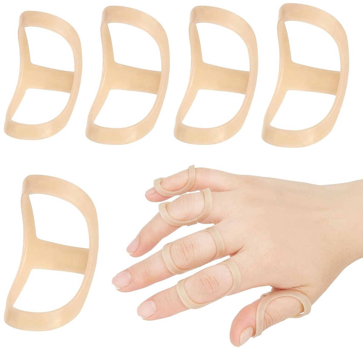 vingersplinten set 5 stuks - ovale vingersteun - waterproof - comfortabel voor triggerfinger - SnelShoppen