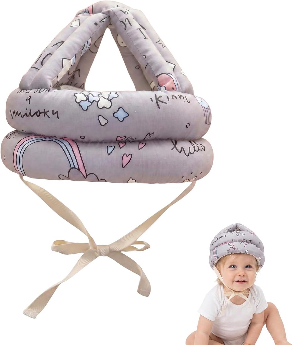 Hoofdbescherming voor baby's - verstelbaar - zacht en ademend materiaal - ideaal voor veilig spelen - SnelShoppen