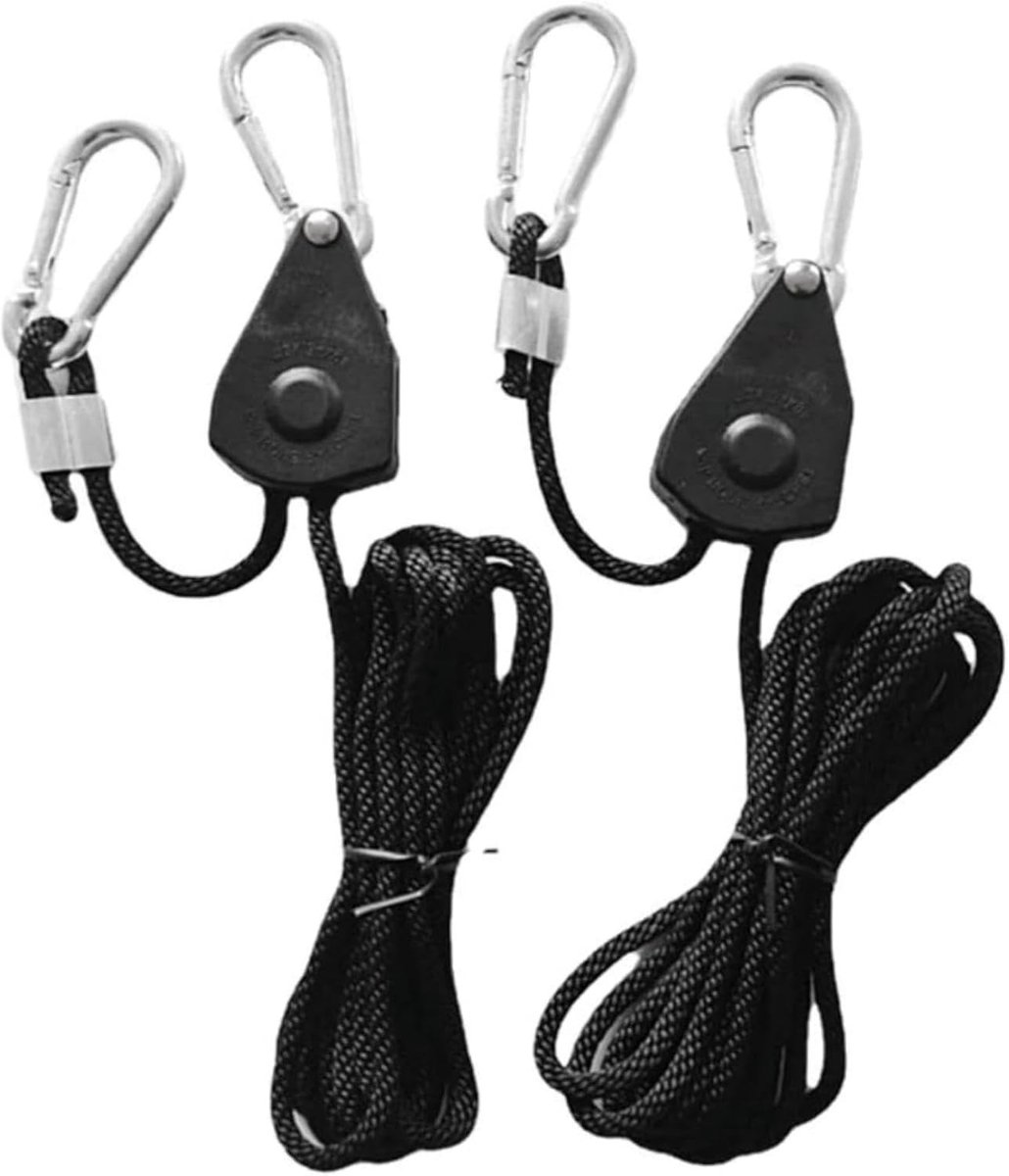 Rope ratchet met haken - verstelbaar en robuust - ideaal voor het ophangen van groeilampen - SnelShoppen
