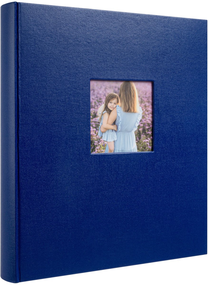 Merkloos Traditioneel Fotoalbum met 100 Witte Pagina's in Raampje