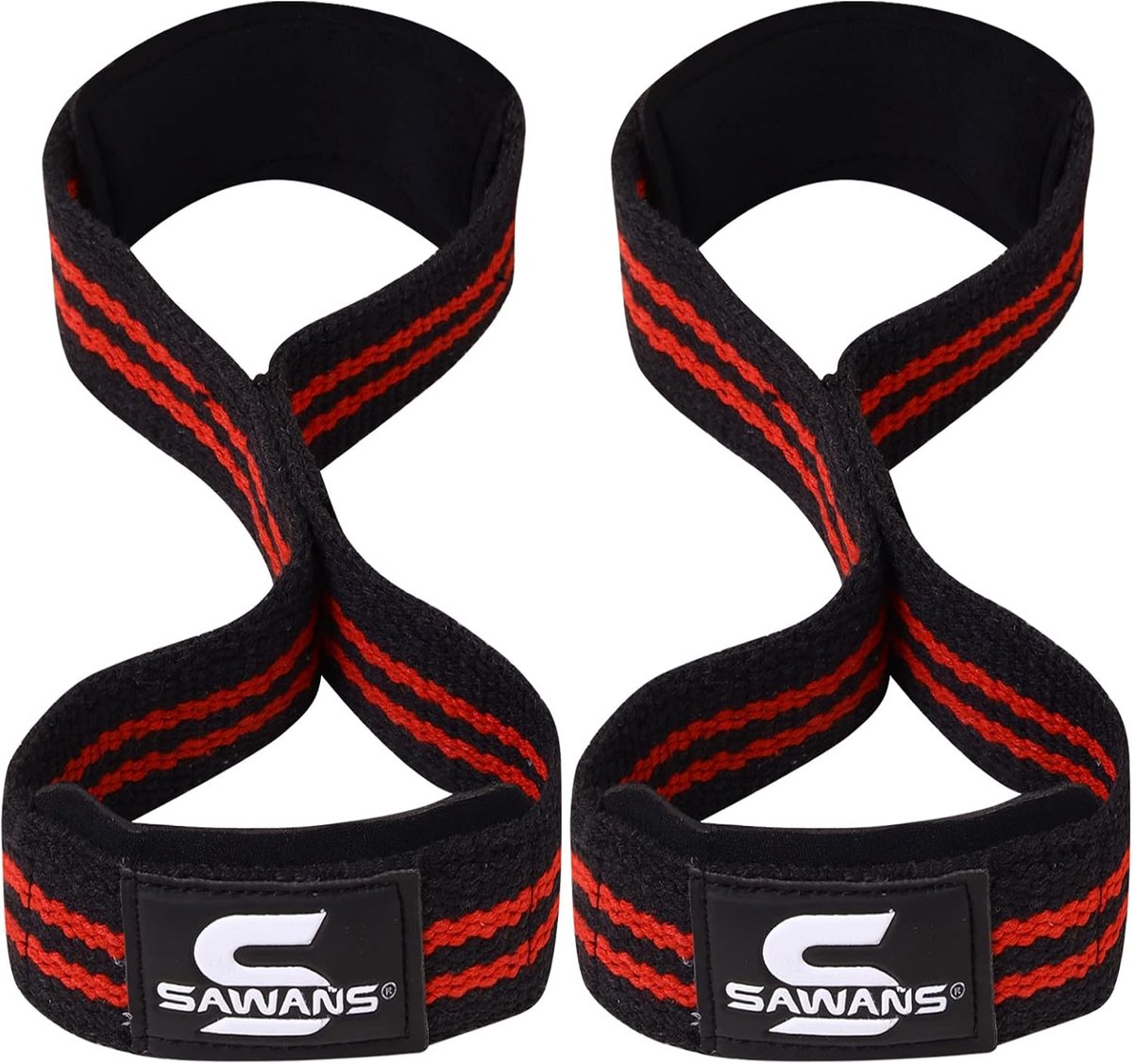 Lifting Straps Padded Grip - Figure 8 - Dikke katoen - Ondersteuning bij deadlifts - SnelShoppen