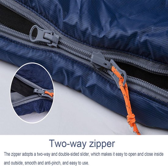 Slaapzak - Kampeerzak Buiten Slaapzak - Kamperen en Hiken - Waterafstotend Nylon Buitenkant - 190x75 cm - Geel — afbeelding 3