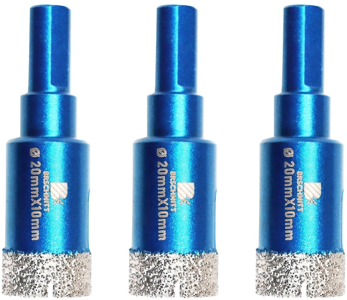 Diamantboor 20 mm - 3-delige set - voor keramiek en graniet - droogboren voor tegels - SnelShoppen