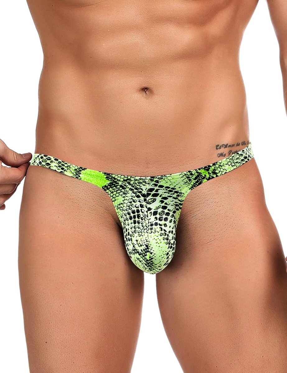 Thong ondergoed heren large - hoge taille - luipaardprint - comfortabel voor zwemmen - SnelShoppen