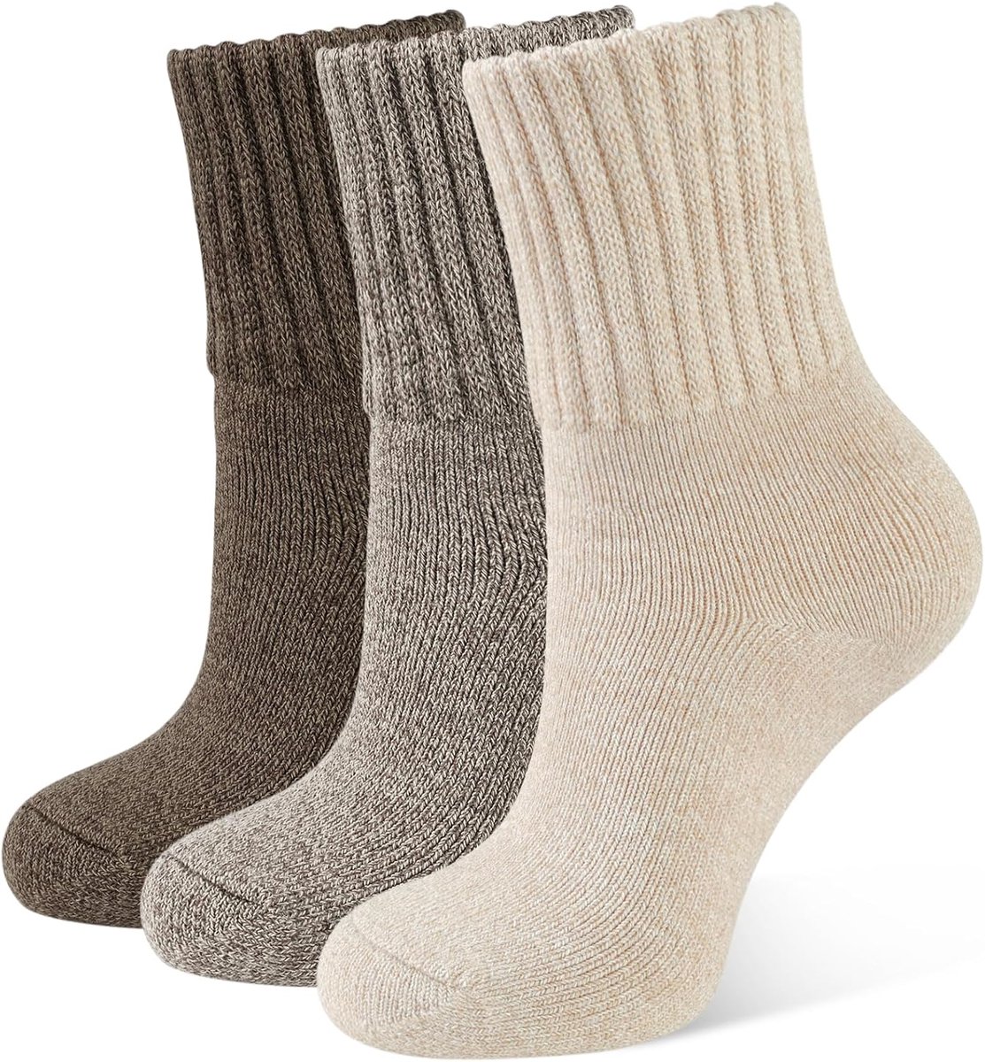 Ankelsokken voor vrouwen 3 paar - thermisch - dikke badstof - comfortabel en huidvriendelijk - SnelShoppen