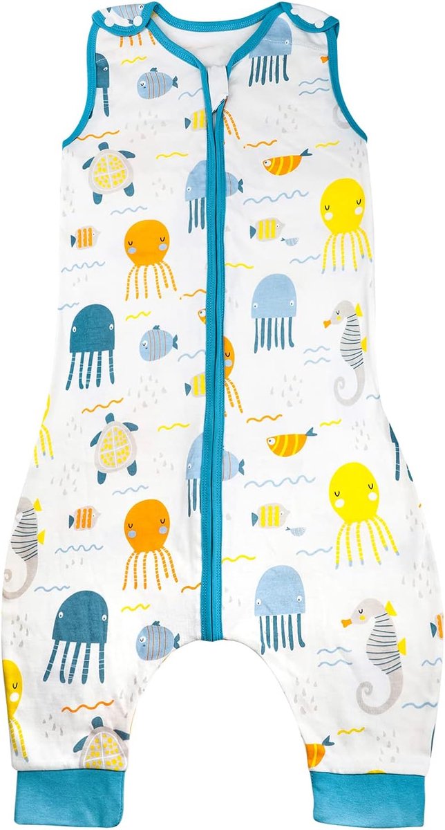Babyslaapzak met voetjes 0,5 tog - 100% katoen - mouwloos - ademend en comfortabel - SnelShoppen