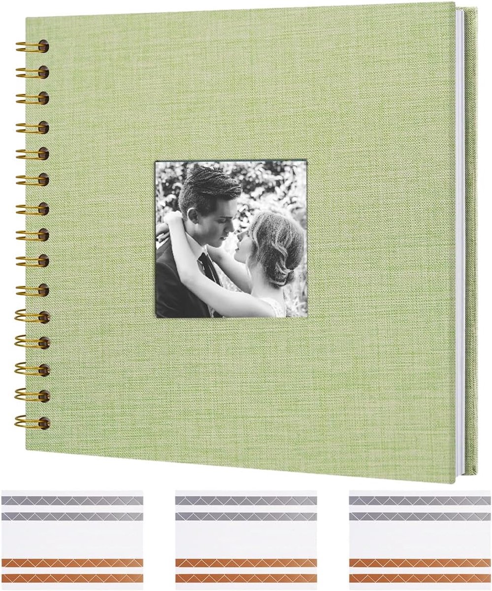Fotoalbum 20,5 x 20,5 cm - Linnen cover - Voor het vastleggen van herinneringen - Ideaal voor reizen en familie - SnelShoppen