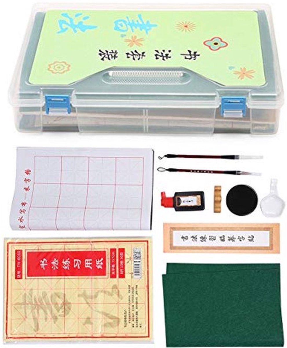 Chinese Japanse magische kalligrafie waterschrijven stof penseel penseel set, Chinese kalligrafie praktijk water schrijven stof stof