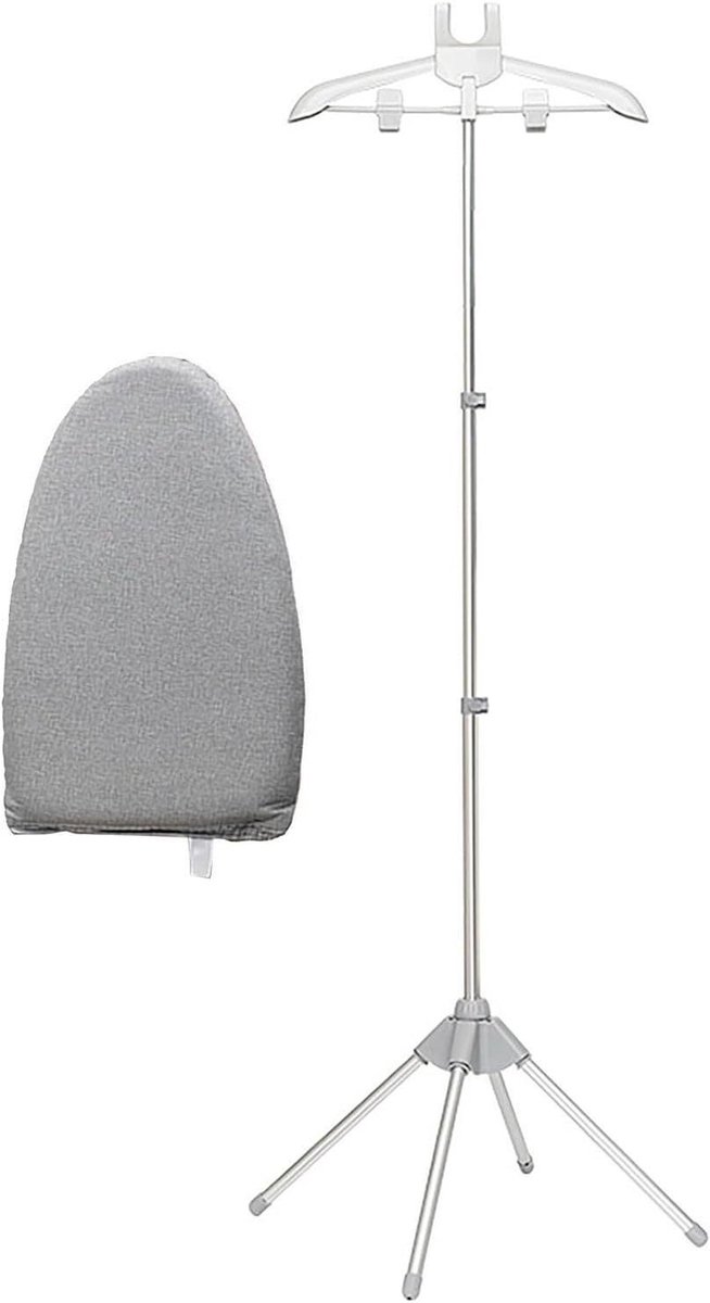 Opvouwbaar Kledingrek - Stoomrek Kleding - Kleding Stomen - Telescopisch Verstelbaar - 160 cm Hoog - Grijs