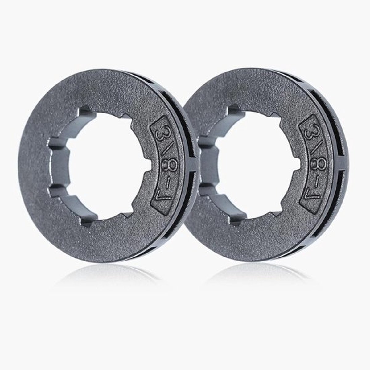 Tandwiel velg 3/8"-7T voor Husqvarna en Stihl kettingzagen - Set van 2 - 19mm binnenste gat