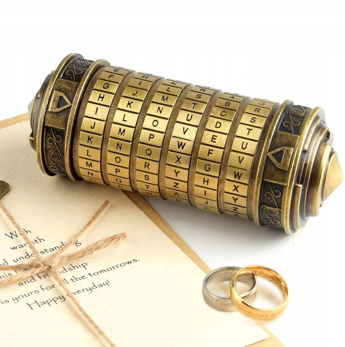 Merkloos Da Vinci Code Mini Cryptex Puzzel met Cijferslot