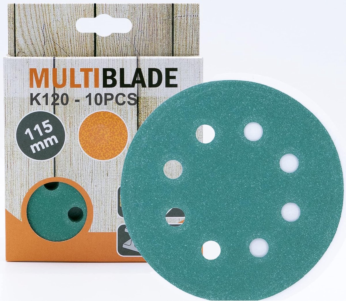 Schuurdiscs 115 mm - Velcro - Graan 120 - Voor hout en metaal - ShopVlot