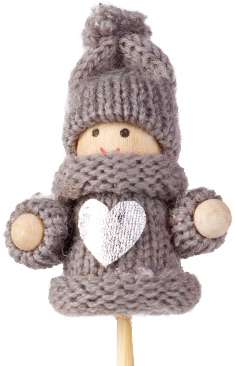 Kerst Scandinavische elf - op een stokje - 50 cm - 3 soorten 1 Stuks [58347]