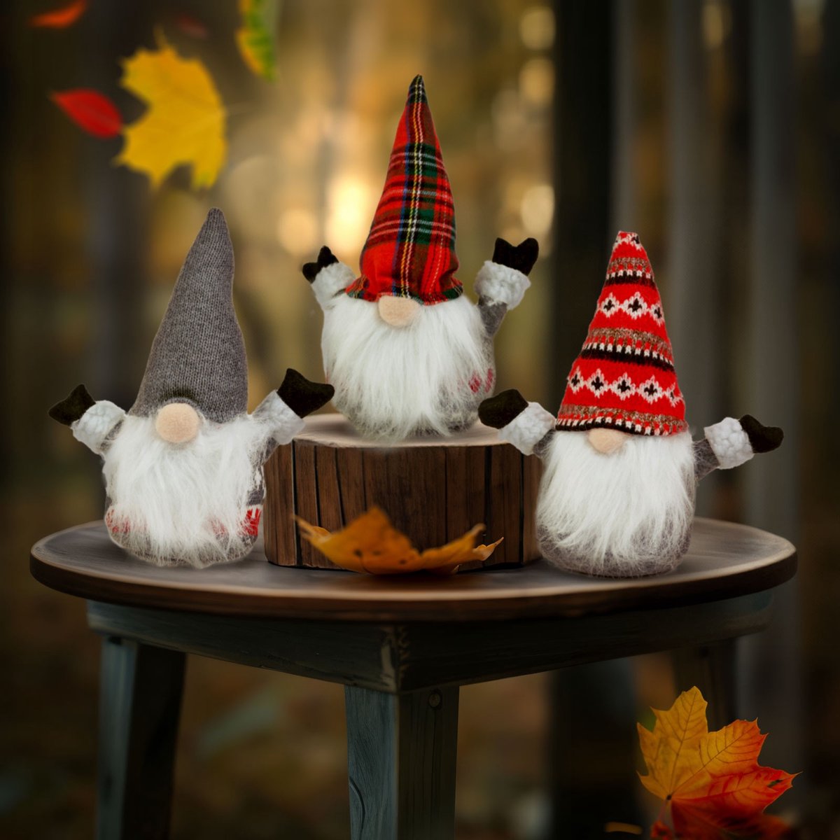 Kerst Scandinavische elf - 20 x 8,5 x 25 cm - 3 soorten 1 Stuks [58349]