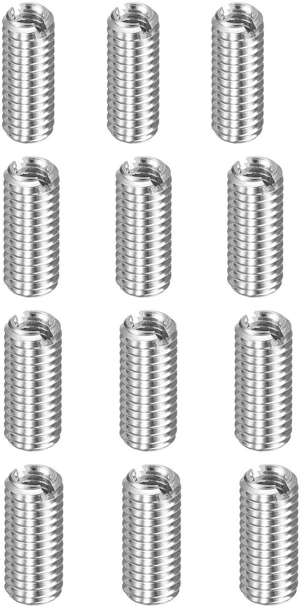 Slotted wire inserts M4/M6/M8/M10 - RVS 15mm - maatconversie - flexibele combinatie - ShopVlot