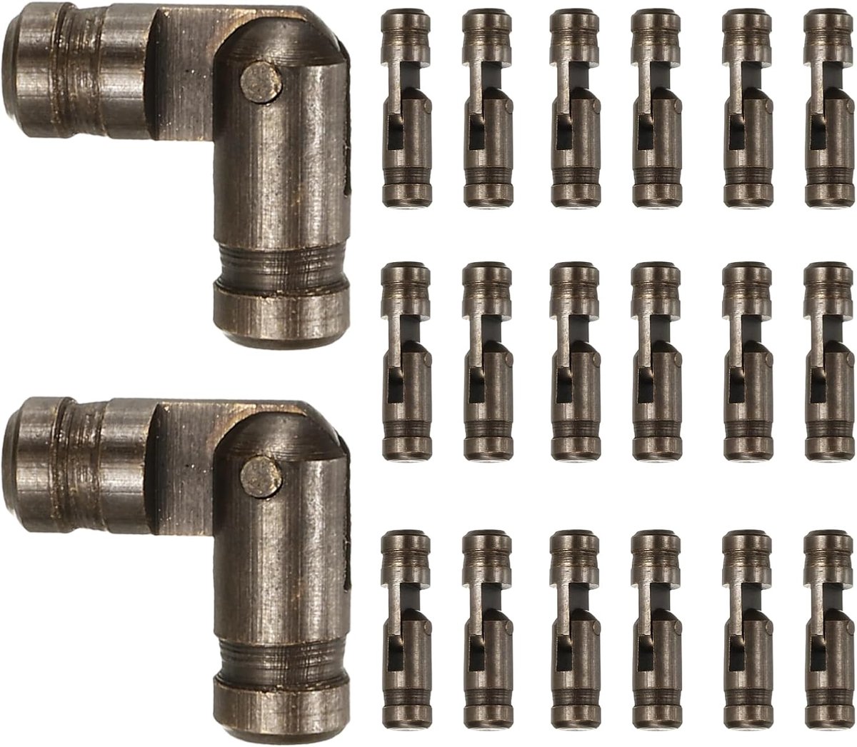 Scharnieren, 4 x 15 mm scharnieren voor sieradendozen, inklapbaar, verborgen cilinder van messing voor muziekdozen van hout, kleine projecten