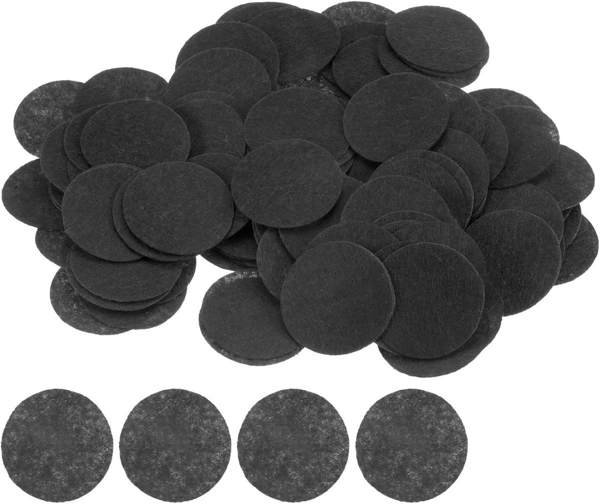 Vilten cirkels, 40 mm 1-1/2 inch voorgesneden vilthandwerkpads, niet-geweven mini-viltcirkels voor doe-het-zelf naaiwerk, knutselprojecten, zwart