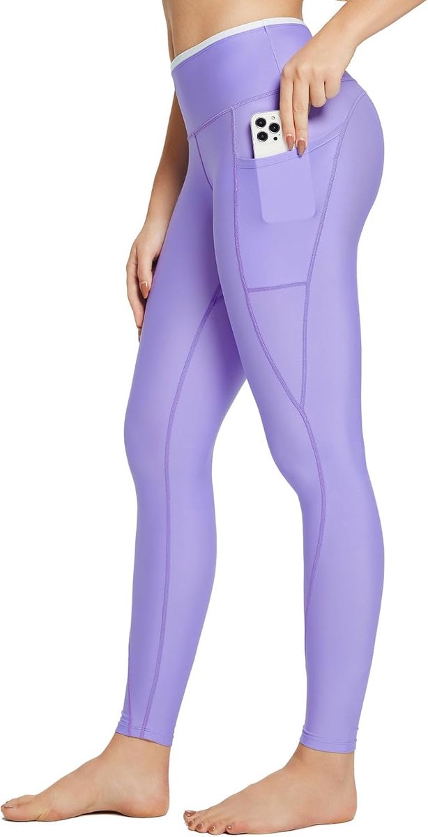 Zwemlegging voor dames, met ritszakken, zwembroek, zwembroek, Rash Guard, broek met voering, bescheiden badmode, UPF 50+