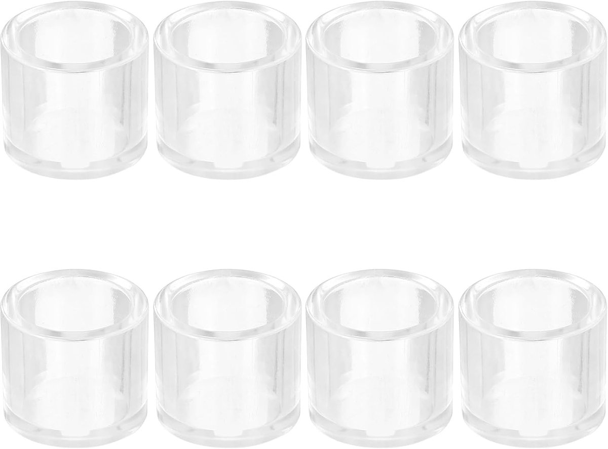8 stuks transparante buiseindkappen fitting 14 mm ID PC buisstoppen adapter voor computer pc waterkoelsystemen