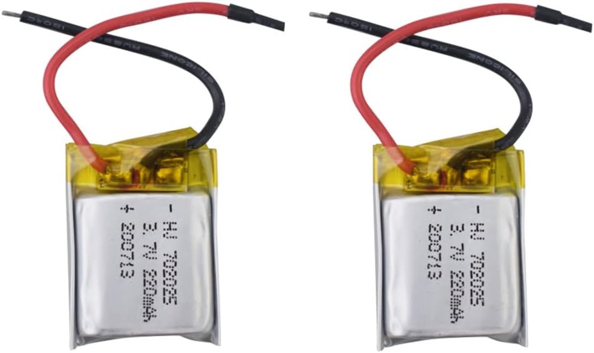 2 stuks 3.7V 220mAh Lithiumbatterij voor SYMA S107 S107G S108G S109G HS190 901HS 901S 901H X300C LF606 SG800 S9 Mini Quadcopter Afstandsbediening Drone
