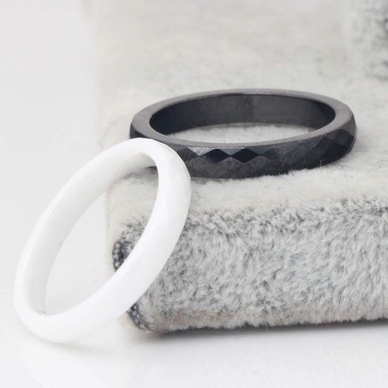 Klassieke verlovingsring voor dames, keramiek, 60 mm, Keramiek — afbeelding 3
