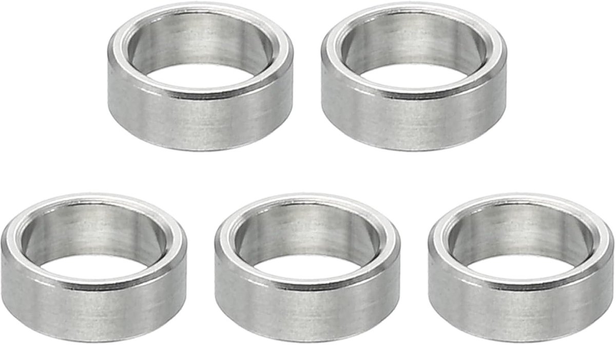 M6 roestvrijstalen afstandhouders, 5 stuks metalen afstandhouders roestvrij staal 6,1 mm ID x 8 mm OD x 3 mm L roestvrij staal afstandhouder schroef afstandhouder ronde voor 1/4" of M6