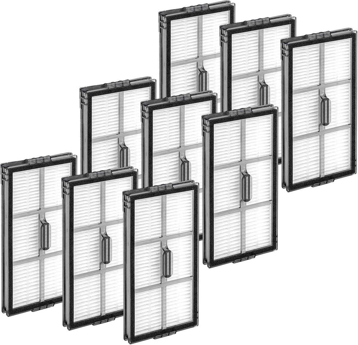 (9 stuks) Saros 10R/Saros 20 Vervanging HEPA Filters Compatibel Met Roborock Saros 10R/Saros 20/Qrevo CurvX Robot Vacuüm, Filter Kit, Rechtopstaande Filters, Filters Accessoires Kit, Vacuüm Filter