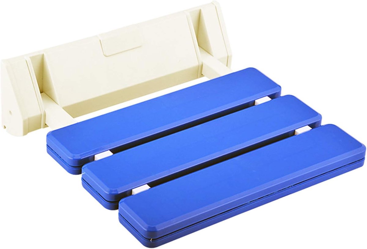 Douchezitje badkamer muur gemonteerde opvouwbare ingang schoen veranderen stoel (Blauw, Standard)