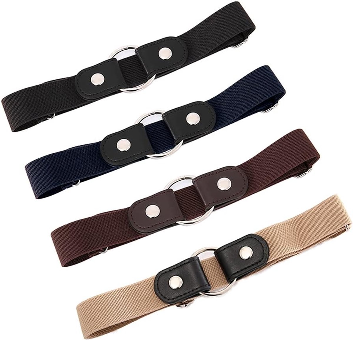 Riemenn Dames Gespvrije Elastische Onzichtbare Verstelbare Riem Voor Dames/Mannen - Jeans Pants Dress