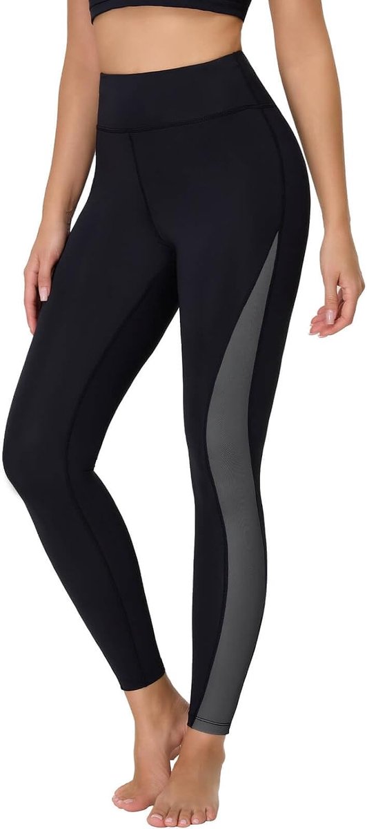 Zwemlegging voor dames, hoge taille, uv-bescherming, UPF 50+, lange zwembroek, sneldrogend, chloorbestendig, met binnenslip en zakken