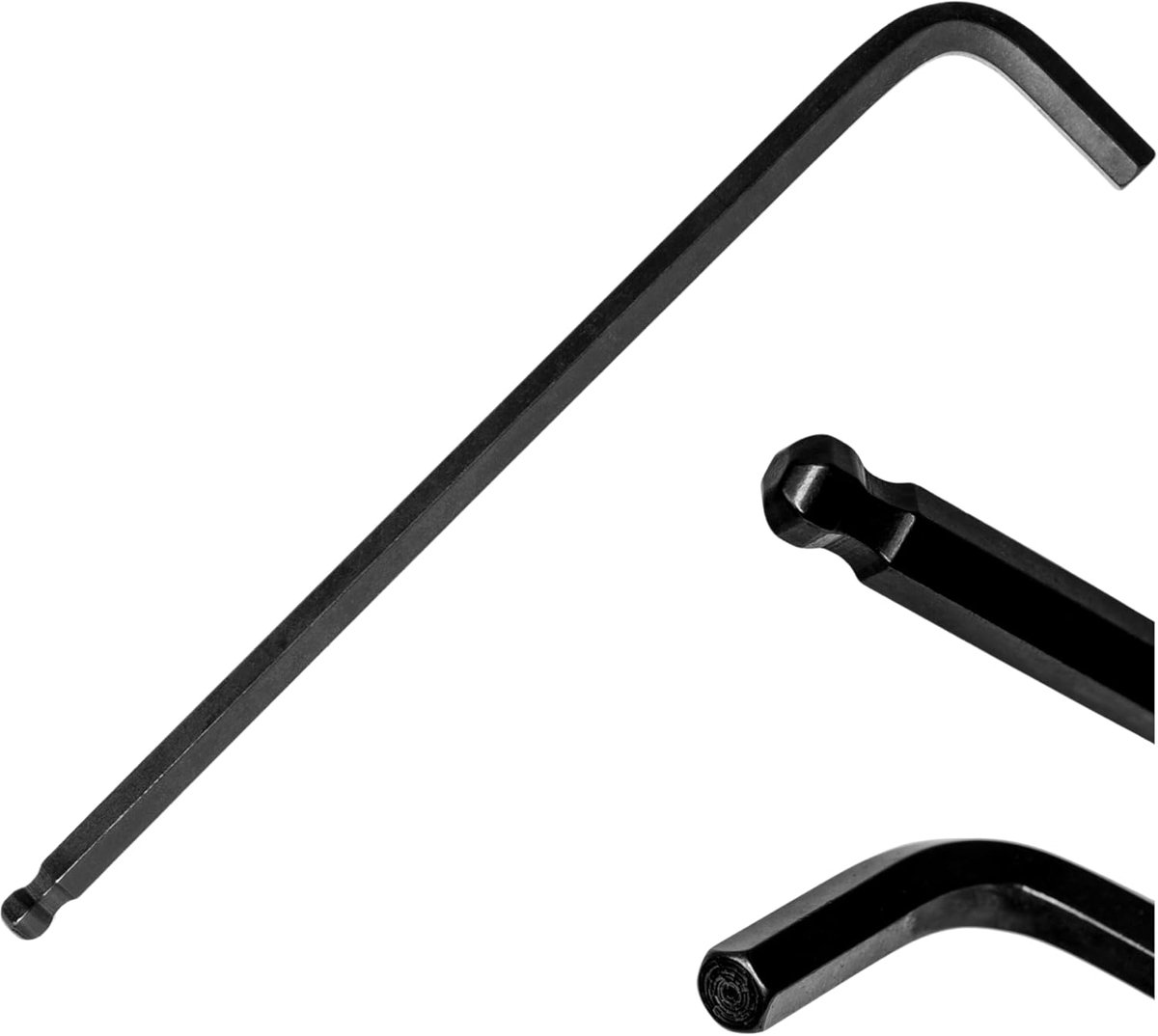1 stuk, HEX SW 6 mm, gereedschapsbestendig staal, gereedschapssleutel met kogelkop voor kantelmontage, professionele binnenzeskantsleutel