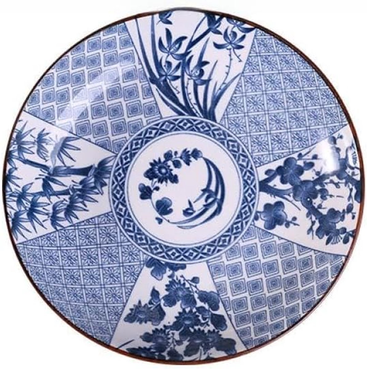 A Japanse stijl retro keramische platen thuis acht inch diepe schotel schotel creatieve visgerechten kind