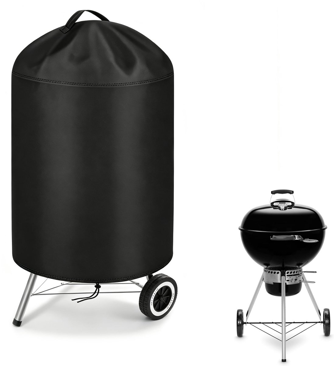 Beschermhoes voor Weber grill 57 cm - 420D Oxford-weefsel - waterdicht en uv-bestendig - SnelShoppen