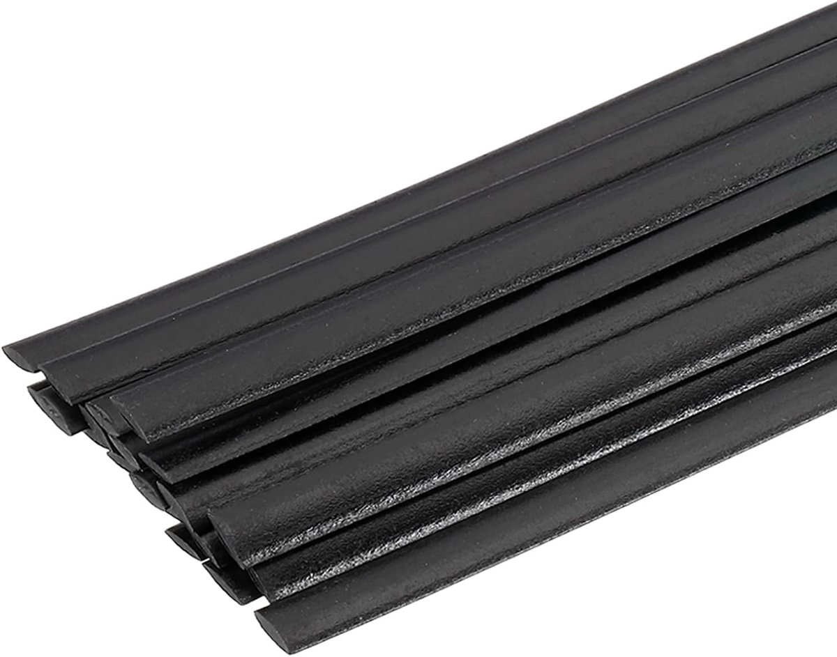 1 set (20 stuks) 20 cm kunststof lasstaven, TPO-lastrips, lasstaven voor autobumper, kajak, dagelijkse reparatie, zwart