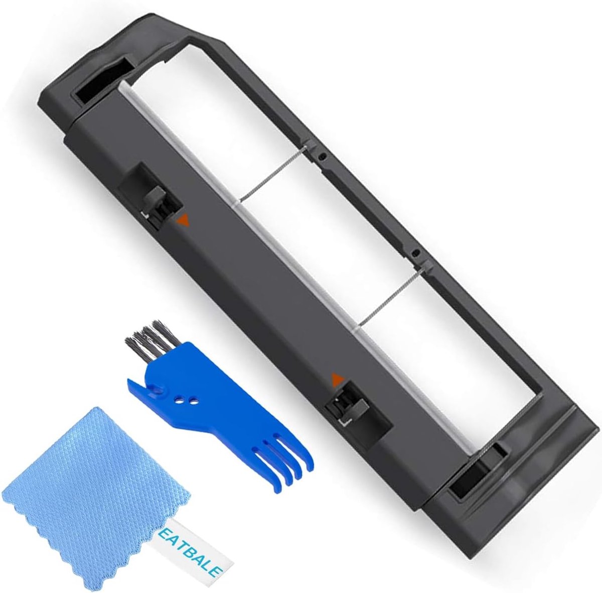 Parts for Roborock S6 MaxV, S6, S6 Pure, E4,S4 Max, S4, S5 Max, S5, E35 and E2 Robot Vacuum Cleaner, Accessories Brush Guard Main Brush Cover with Cleaning Tools (Black)