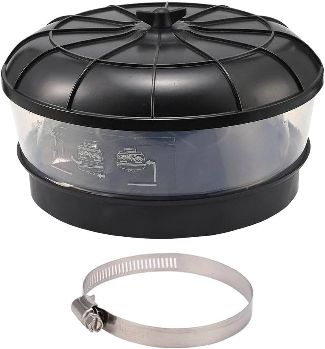 Offroad-cycloonfilter voor auto, inlaatslang, universeel luchtfilter, cycloonfilter voor inlaatsnorkel, tractor luchtfilter, luchtinlaat, zandbeker