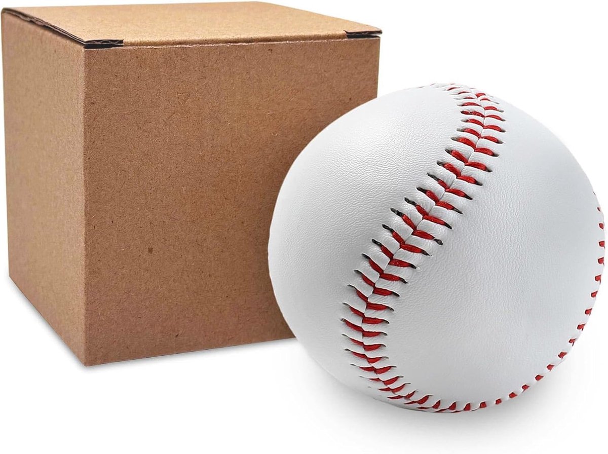 Professionele honkbals, 9 inch, handgenaaide honkbals, hard hout/zachte rubberen kern, baseballen voor volwassenen, jeugdtraining, professionele honkbalwedstrijden (1 stuk, harde bal)