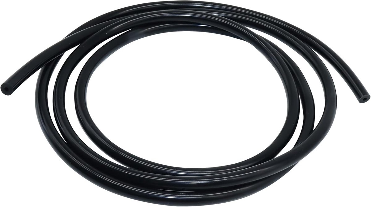 Siliconen Slang 8mm ID 14mm OD 3mm Muurdikte 3 Meter (9.8FT), Siliconen Slang Vacuümslang voor Lucht Water Transfer (Zwart)