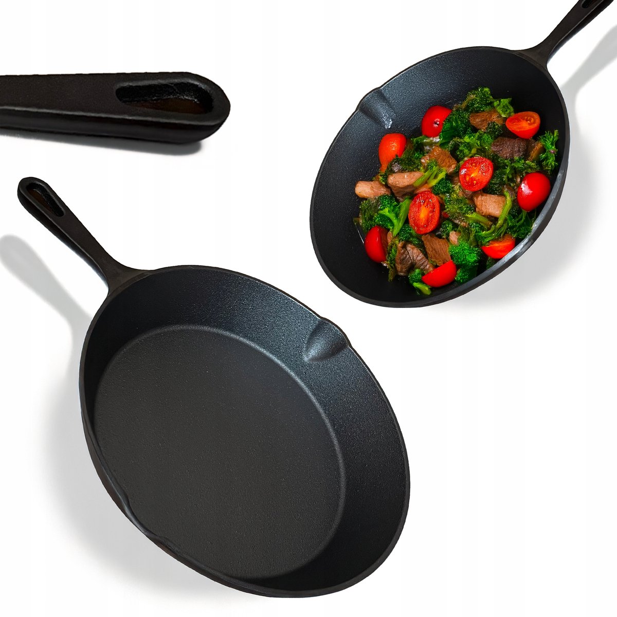 Gietijzeren Koekenpan 25,5cm - Grill, Kampvuur, Inductie