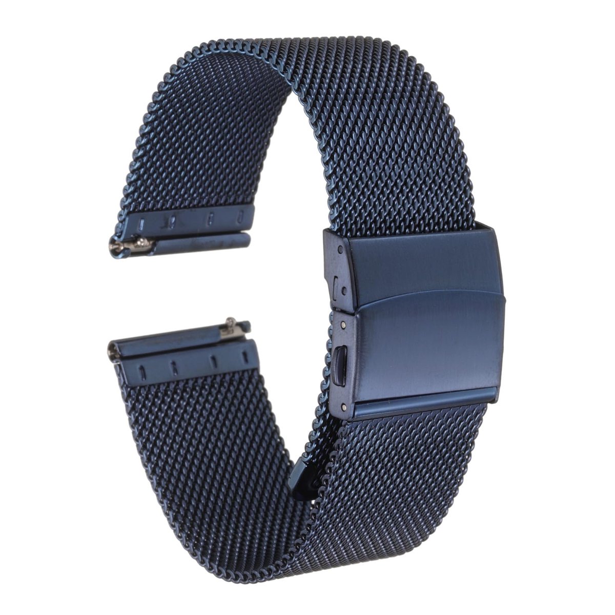 Horlogebandje mesh 22mm - roestvrij staal - verstelbare vouwsluiting - elegant voor dames en heren - ShopVlot